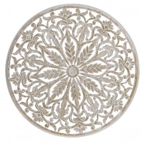 Decorazione da Parete DKD Home Decor Bianco Romantico Finitura invecchiata 90 x 2 x 90 cm