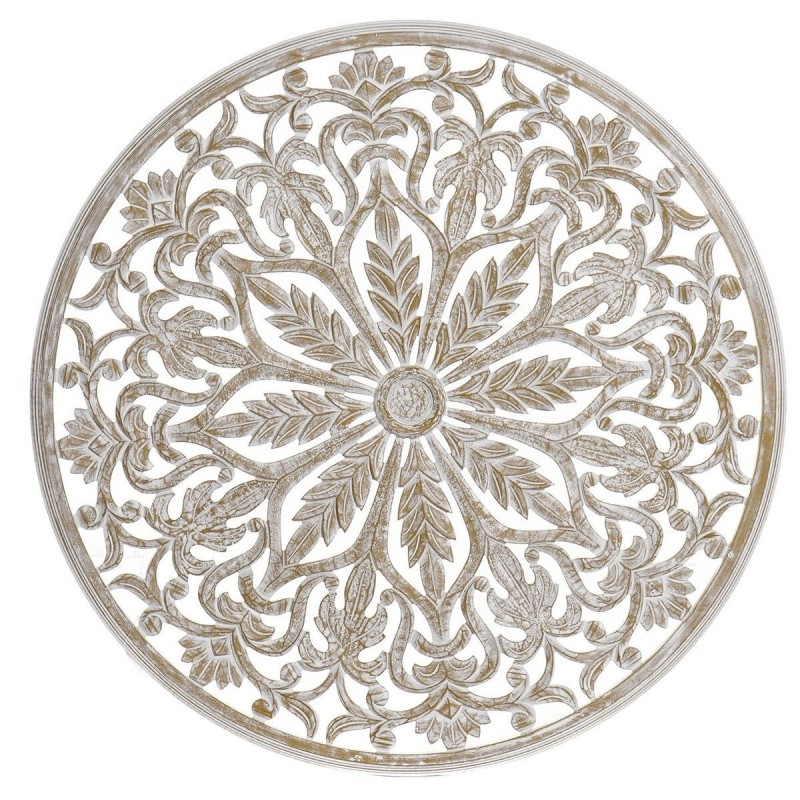 Decorazione da Parete DKD Home Decor Bianco Romantico Finitura invecchiata 90 x 2 x 90 cm