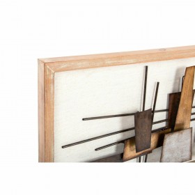 Decorazione da Parete DKD Home Decor 120 x 40 x 5,5 cm Astratto Naturale Dorato Multicolore Moderno (2 Unità)