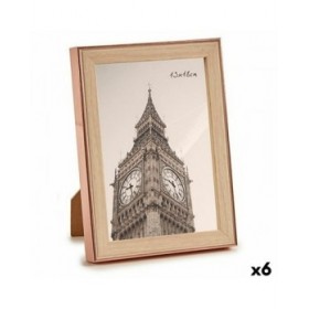 Cornice Portafoto Marrone Rame Plastica Vetro (15,6 x 2 x 20,7 cm) (6 Unità)
