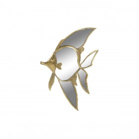 Decorazione da Parete DKD Home Decor 25 x 3 x 38 cm Dorato Pesce