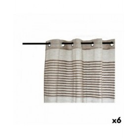 Tenda Righe Marrone 6 Unità (140 x 0,1 x 260 cm)