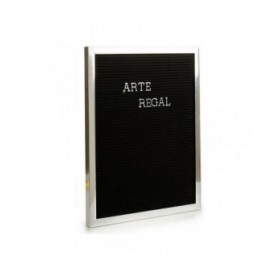 Quadro Argentato Nero Pannello 144 Lettere (2,5 x 50,5 x 40,5 cm) (12 Unità)