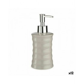 Dispenser di Sapone Berilo DW29108LP-G Grigio Metallo Ceramica Onde 260 ml (12 Unità)