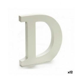 Lettera Pincello D Bianco 1,8 x 21 x 17 cm (12 Unità)