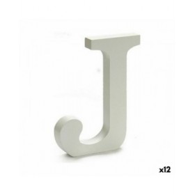 Lettera Pincello J Bianco 1,8 x 21 x 17 cm (12 Unità)
