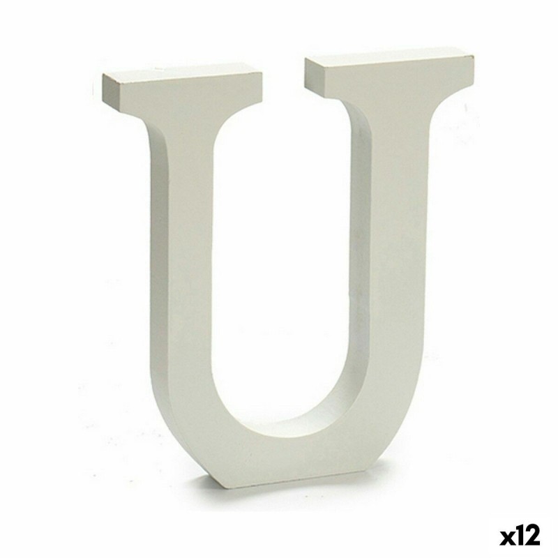Lettera Pincello U Bianco 1,8 x 21 x 17 cm (12 Unità)