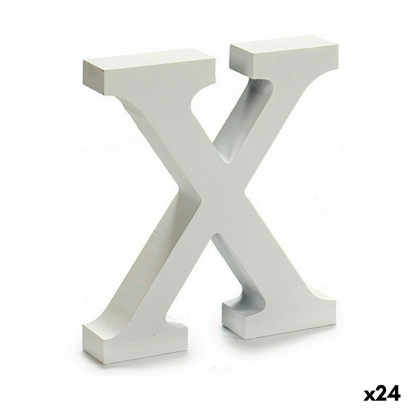 Lettera Pincello X Bianco 2 x 16 x 14,5 cm (24 Unità)