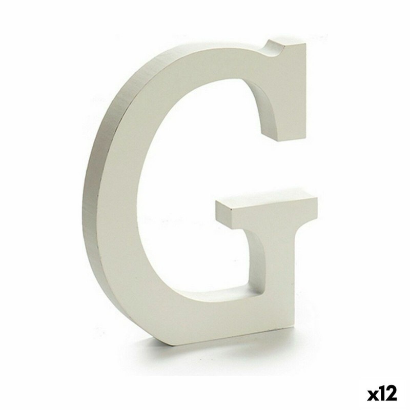 Lettera Pincello G Bianco 1,8 x 21 x 17 cm (12 Unità)