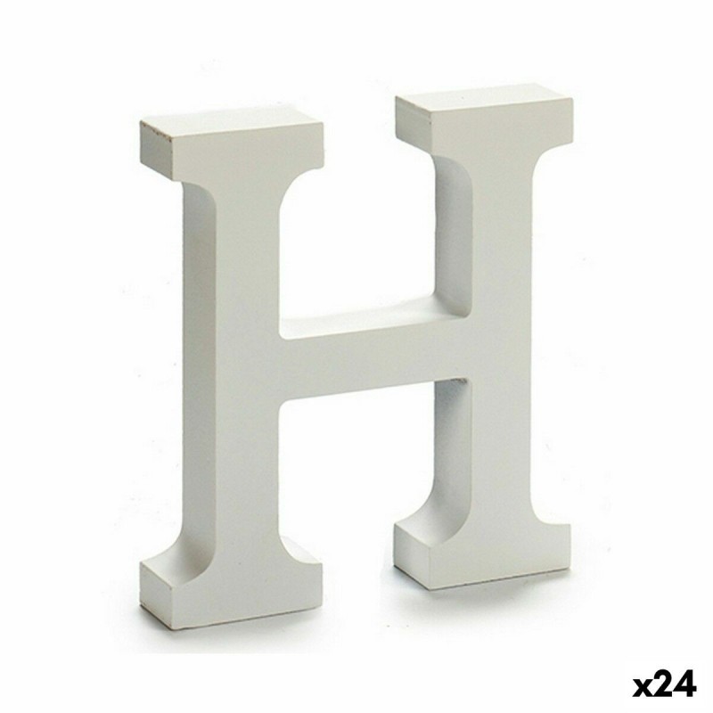 Lettera Pincello H Bianco 2 x 16 x 14,5 cm (24 Unità)