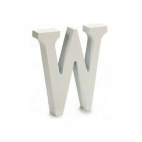 Lettera Pincello W Bianco 2 x 16 x 14,5 cm (24 Unità)