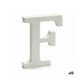 Lettera Pincello F Bianco 1,8 x 21 x 17 cm (12 Unità)