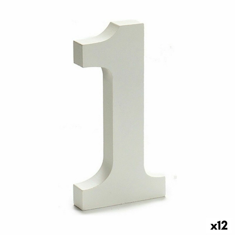 Numeri Pincello 1 Bianco 1,8 x 21 x 17 cm (12 Unità)
