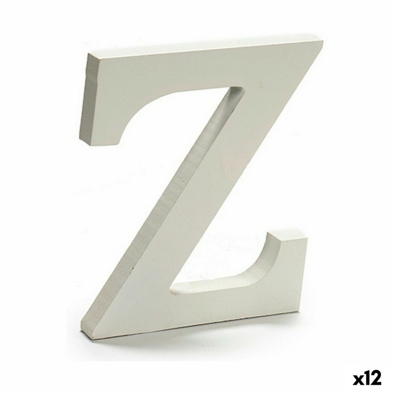 Lettera Pincello Z Bianco 1,8 x 21 x 17 cm (12 Unità)
