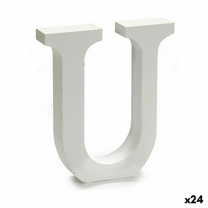 Lettera Pincello U Bianco 2 x 16 x 14,5 cm (24 Unità)