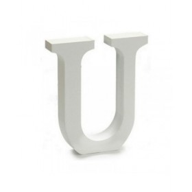 Lettera Pincello U Bianco 2 x 16 x 14,5 cm (24 Unità)