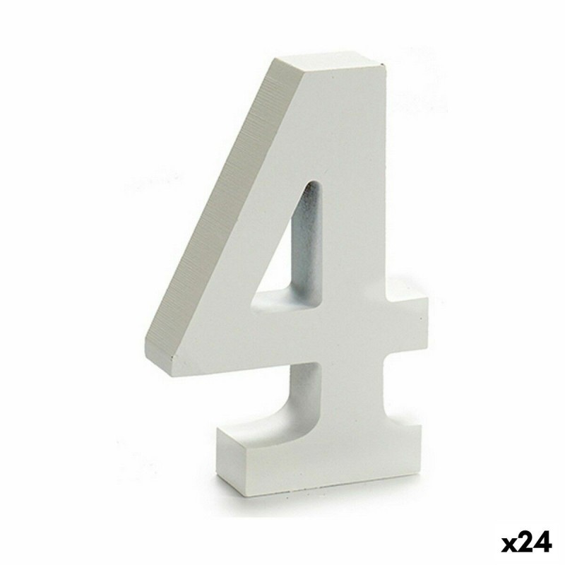 Numeri Pincello 4 Bianco 2 x 16 x 14,5 cm (24 Unità)