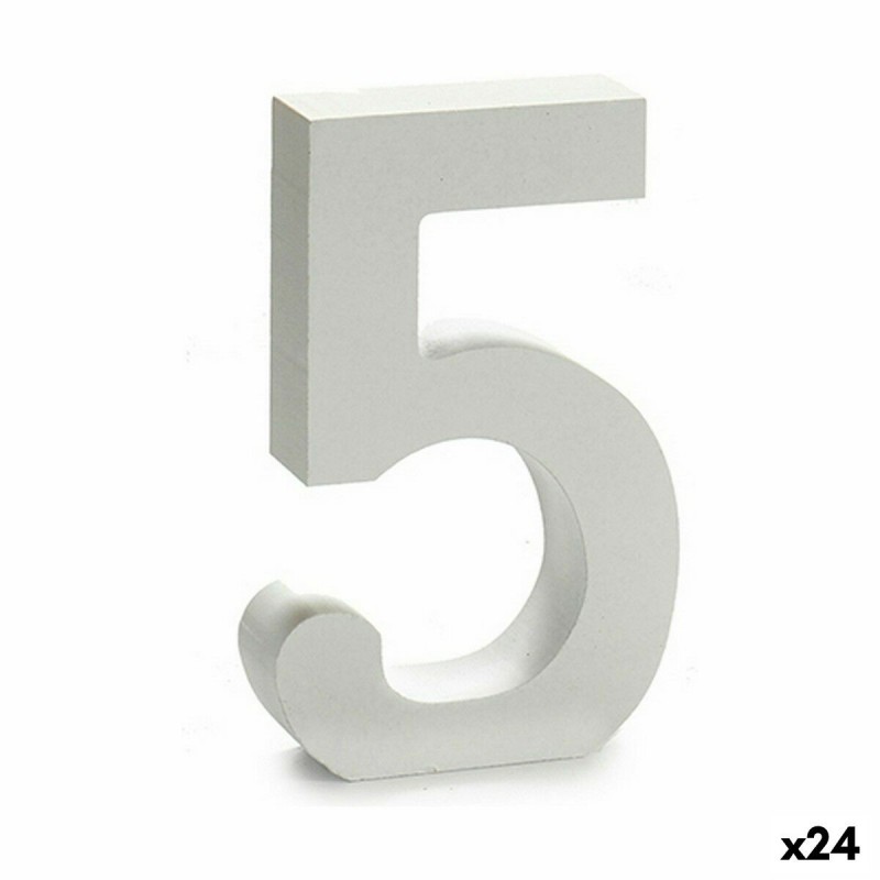 Numeri Pincello 5 Bianco 2 x 16 x 14,5 cm (24 Unità)