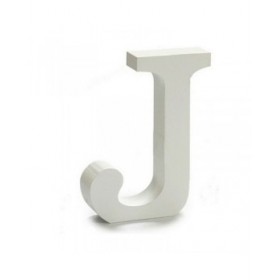 Lettera Pincello J Bianco Legno 2 x 11 cm (24 Unità)
