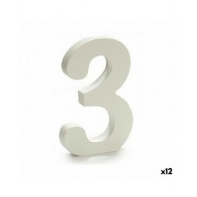 Numeri Pincello 3 Bianco 1,8 x 21 x 17 cm (12 Unità)