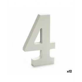 Numeri Pincello 4 Bianco 1,8 x 21 x 17 cm (12 Unità)