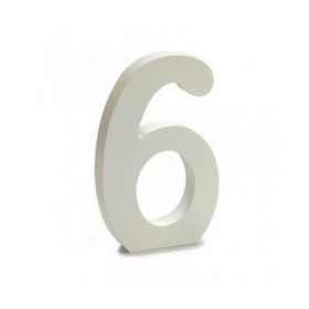 Numeri Pincello 6 Bianco 1,8 x 21 x 17 cm (12 Unità)