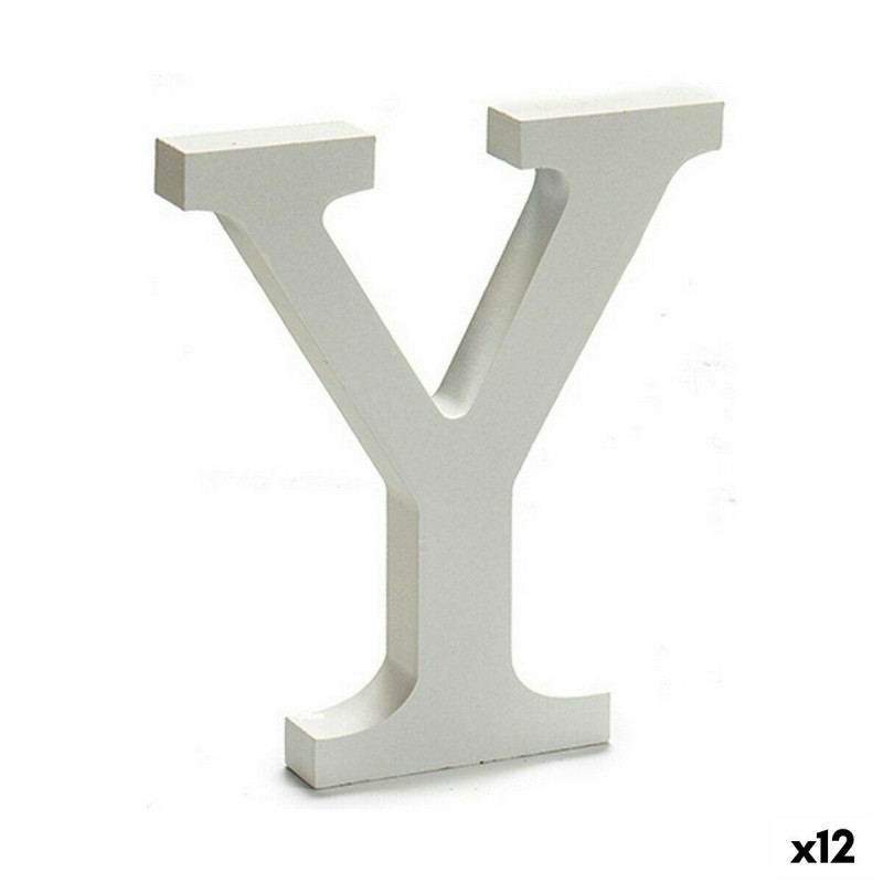 Lettera Pincello Y Bianco 1,8 x 21 x 17 cm (12 Unità)