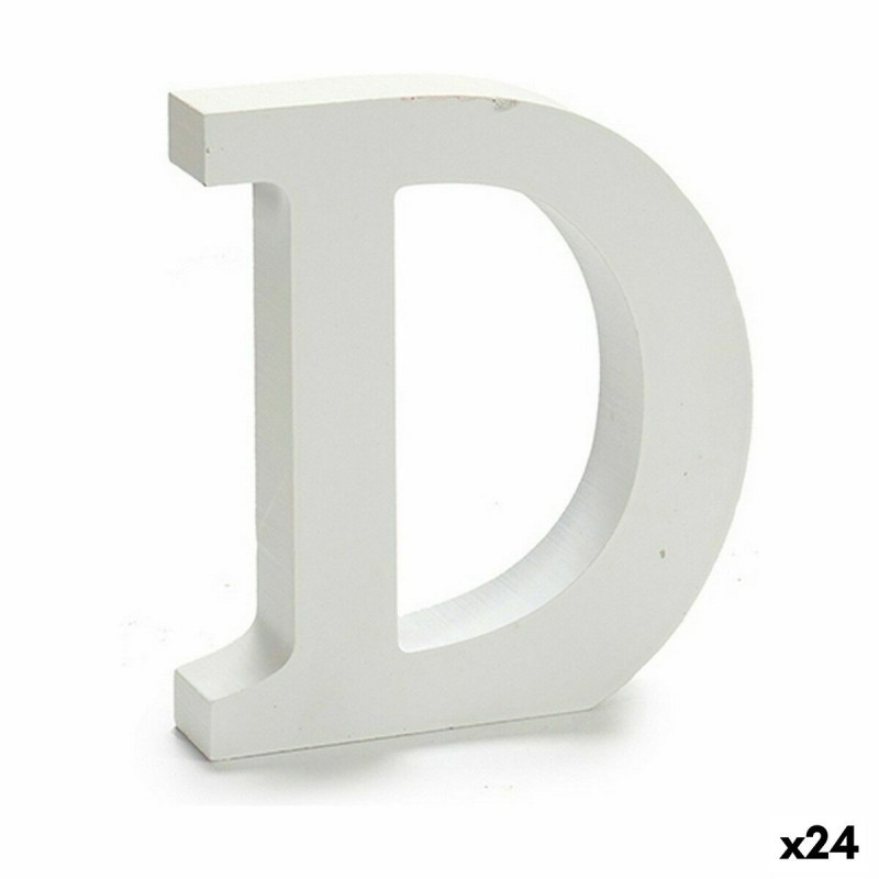 Lettera Pincello D Bianco 2 x 16 x 14,5 cm (24 Unità)