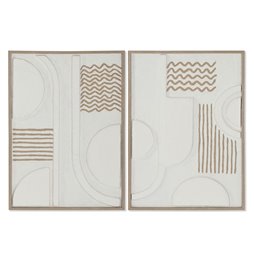 Statua Decorativa DKD Home Decor 12 x 14,5 x 32 cm Rosso Grigio Azzurro Rosa (3 Unità)