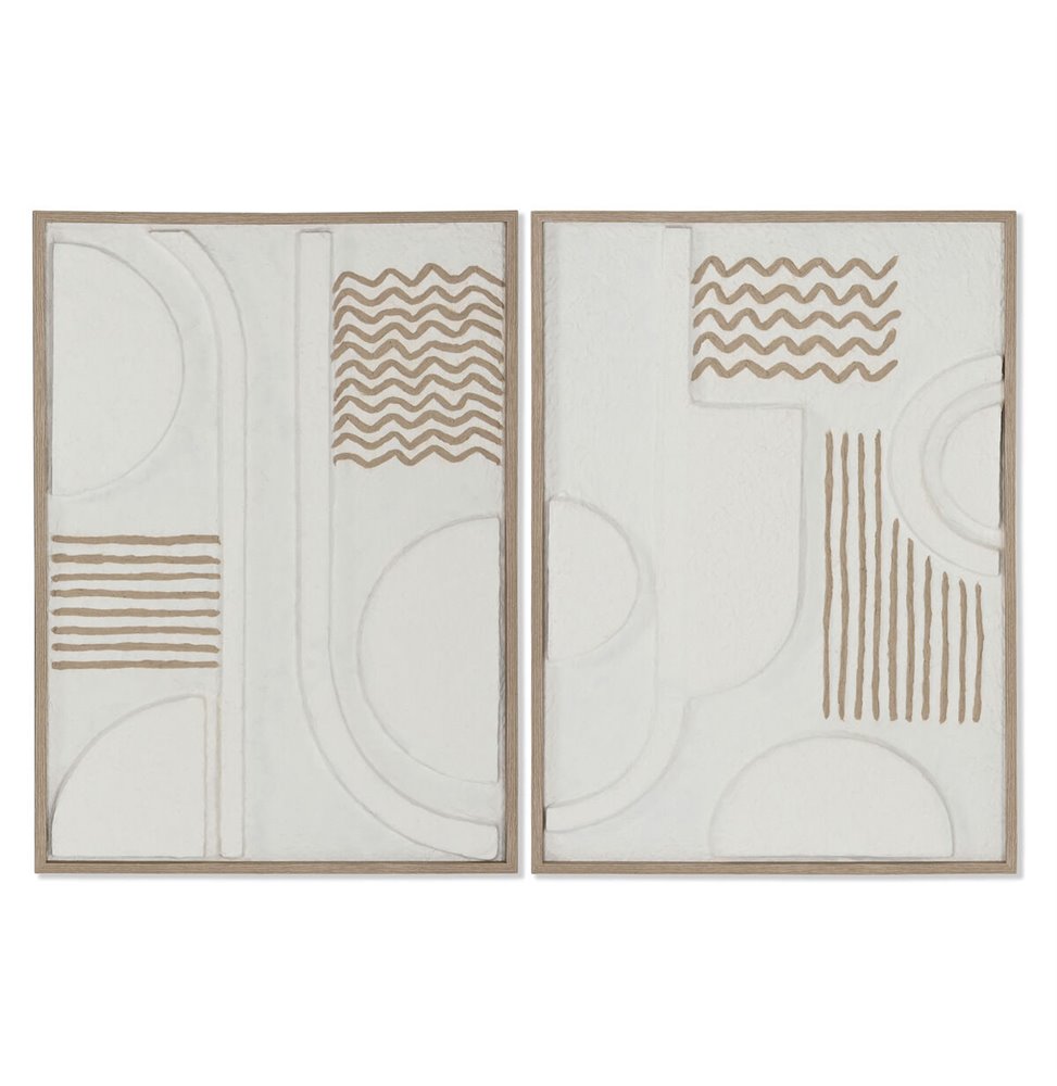Statua Decorativa DKD Home Decor 12 x 14,5 x 32 cm Rosso Grigio Azzurro Rosa (3 Unità)