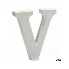 Lettera Pincello V Bianco 2 x 11 cm (24 Unità)