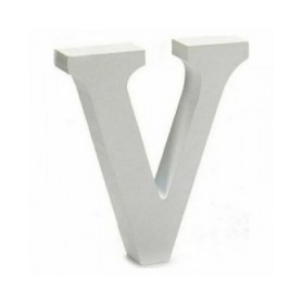 Lettera Pincello V Bianco 2 x 11 cm (24 Unità)