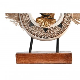 Statua Decorativa DKD Home Decor 18,5 x 5,6 x 30,5 cm Beige Azzurro Buddha Orientale (2 Unità)