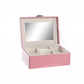 Scatola-Portagioie DKD Home Decor Rosa Legno MDF 23 x 17 x 10 cm
