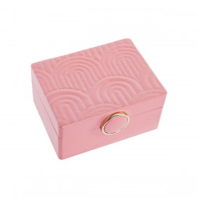 Scatola-Portagioie DKD Home Decor Rosa Legno MDF 23 x 17 x 10 cm