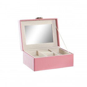 Scatola-Portagioie DKD Home Decor Rosa Legno MDF 17 x 13 x 8,5 cm