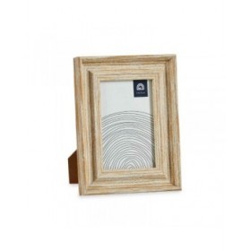 Cornice Portafoto Cristallo Dorato Legno Marrone Plastica (16,2 x 2 x 21 cm) (6 Unità)