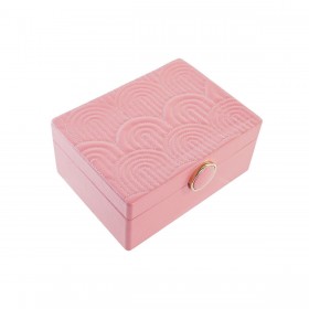 Scatola-Portagioie DKD Home Decor Rosa Legno MDF 17 x 13 x 8,5 cm