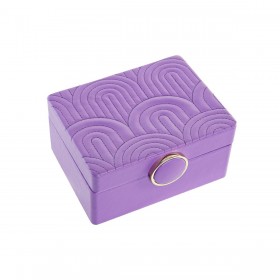 Scatola-Portagioie DKD Home Decor 23 x 17 x 10 cm Lilla Poliuretano Legno MDF