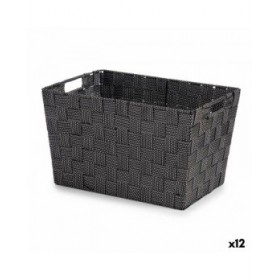 Cestino Kipit A3-6875 Nero Stoffa 25 x 20 x 35 cm (12 Unità)