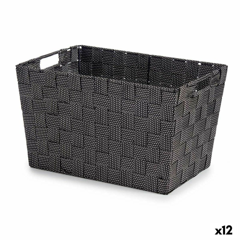 Cestino Kipit A3-6875 Nero Stoffa 25 x 20 x 35 cm (12 Unità)