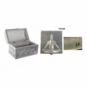 Scatola-Portagioie DKD Home Decor Verde Argentato Legno Alluminio 25 x 15 x 18 cm