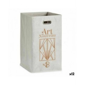 Cesto Berilo Art Nouveau Bianco Dorato Cartone 60 L 35 x 57 x 35 cm (12 Unità)