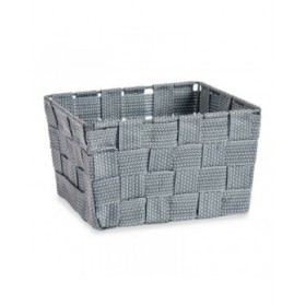 Cestino Multiuso Kipit A3-6878 Grigio Stoffa 15 x 10,5 x 20 cm Intrecciato (24 Unità)