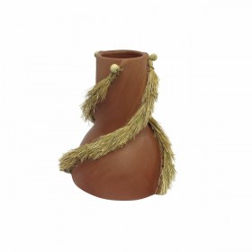Vaso DKD Home Decor Grigio Terracotta 26 x 26 x 30 cm (2 Unità)