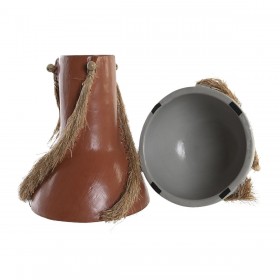 Vaso DKD Home Decor Grigio Terracotta 26 x 26 x 30 cm (2 Unità)