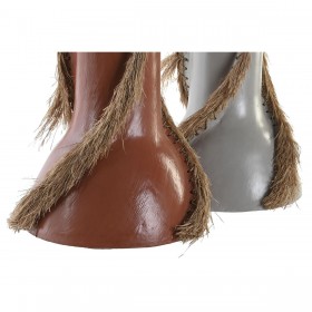 Vaso DKD Home Decor Grigio Terracotta 26 x 26 x 30 cm (2 Unità)