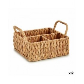 Contenitore per Sistemare Multiuso Marrone Metallo Giacinto d'acqua 20,5 x 16 x 31 cm (12 Unità)