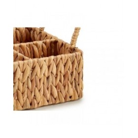 Contenitore per Sistemare Multiuso Marrone Metallo Giacinto d'acqua 20,5 x 16 x 31 cm (12 Unità)