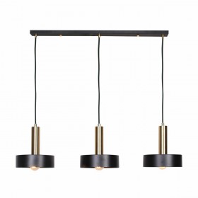 Lampadario DKD Home Decor Nero Dorato Metallo 50 W 88 x 18 x 28 cm 88 x 20 x 30 cm
